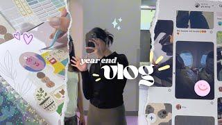 end of the year vlog * ˚  preparing my 2024 planner + vision board, gym, errands