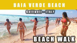 Baia Verde Beach - Gallipoli ITALY -  Walking 4K UHD