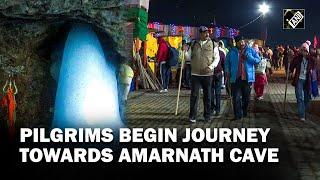 Amarnath Yatra 2023: First batch of pilgrims begins journey towards cave shrine from Baltal camp