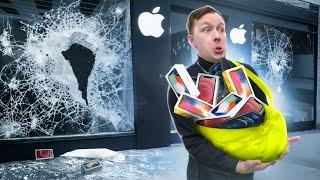 Реально УКРАЛ 100 АЙФОНОВ из APPLE STORE! ***ЭТО СРАБОТАЛО***