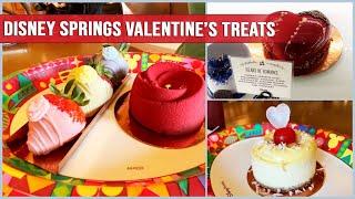 Disney Springs Valentine's Desserts Amorette's Patisserie and DOLE WHIP Valentines Swirl