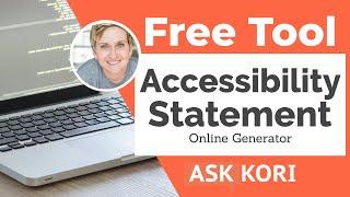 Free Tool to Generate an Accessibility Statement for Your Website