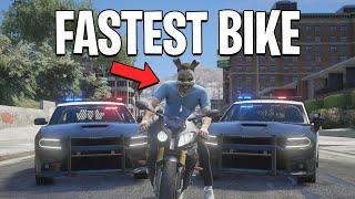 Running From Cops With Fastest Bike in GTA 5 RP