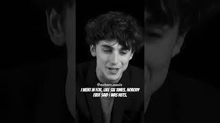 ACTING ADVICE from Timothee Chalamet