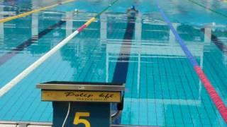 Maurita Vincent swims the 50m breaststroke