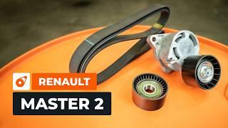 How to install new poly-V belt kit on the RENAULT MASTER 2 Van [AUTODOC TUTORIAL]