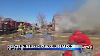 Structure fire in Columbia, SD