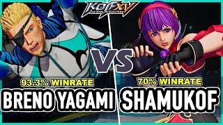 KOF XV  Breno Yagami (Iori/Ramón/K') vs Shamukof (Athena/Benimaru/King)