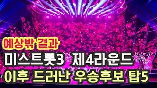 미스트롯3 제 4라운드 마치고 드러난 우승후보 탑5