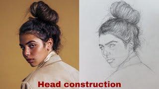 How to draw a portrait using Loomis method | for beginners |