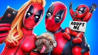 Ich wurde von der DEADPOOL-Familie adoptiert?! Extreme Superhelden-Verjüngungskur!