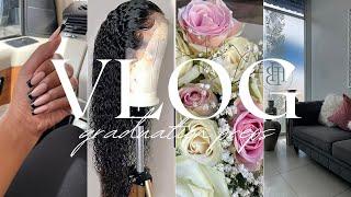 GRADUATION VLOG: PREPS, nails, wig install, spa date , shopping & more | South African Youtuber