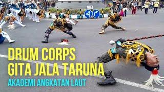 Asli Keren !! Aksi Kawan-Kawan Taruna Taruni AAL Akademi Angkatan Laut - Drum Corps Gita Jala Taruna