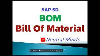 SAP SD BOM Bill of material complete process with configuration