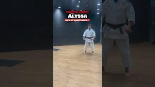 Making my student, Alyssa, copy my karate moves  #karate #martialarts #sports #student #sensei