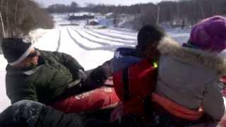 Sledding action video