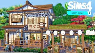 Japanese Restaurant  The Sims 4 SNOWY ESCAPE Speed Build