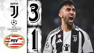 Juventus vs PSV Eindhoven 3-1 Highlights | UEFA Champions League 2024