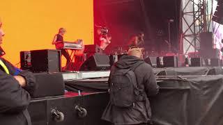 Zach Hill angrily smashes Drum - Death Grips Field Day 2019