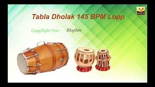 Dholak Tabla 145 BPM || Rhythm Loop || Copyright free