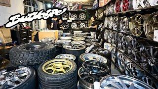 room full of rare JDM wheels