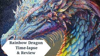 Rainbow Dragon - A diamond painting timelapse and post review - Dreamer Designs