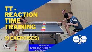 Table Tennis Quickness Training (reaction time tabletennis; ping pong reaction time)