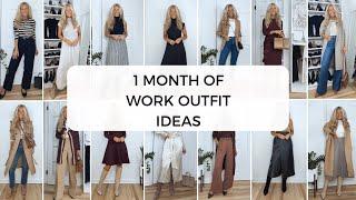 1 MONTH OF WORK OUTFIT IDEAS | Professional Work Office Wear Lookbook Fall