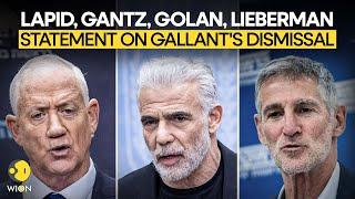 Israeli Opposition Leaders Condemn Netanyahu’s Firing Of Gallant In Joint Statement | LIVE