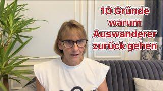 Warum gehen Auswanderer zurück. Hier die 10 wichtigsten Gründe