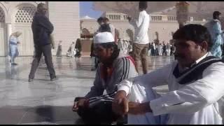 Ghulam Asif Sultani in masjid_e_Nabvi with friends