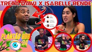 BBB24: TRETA! DAVI X ISABELLE DISCUTEM, ELES RECEBEM CAMISETAS AO VIVO NA GLOBO, COMO SERÁ A FINAL