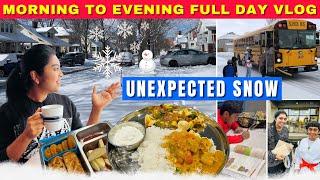 ️ Sudden SNOW - Never Expected In This SEASON | A Simple Lunch Menu | Martial Arts | USA Tamil VLOG