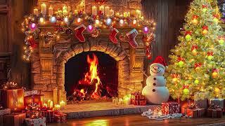 Nat King Cole, Bing Crosby, Frank Sinatra, D.Martin  Classic Christmas Music with Fireplace