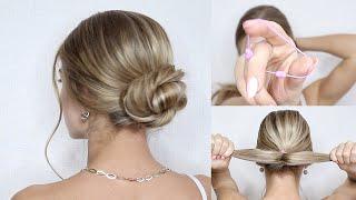 ИДЕАЛЬНЫЙ НИЗКИЙ ПУЧОК - ВЕЧЕРНЯЯ ПРИЧЕСКА СВОИМИ РУКАМИ | EASY PARTY UPDO HAIRSTYLE TUTORIAL