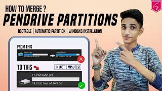 How to Merge/Remove Pendrive Partitions? | How to Format Pendrive | SHAAD RAZVI