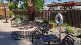 Iron Wood Shadowbox Fence Around a Park Pool -  Affordable Fence and Gates Tucson