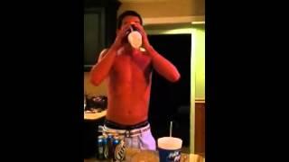 3 beer chug in under 8 seconds