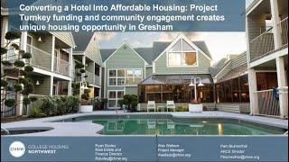 Converting a Hotel into Affordable Housing   Project Turnkey funding and community engagement create