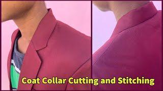 Simple Method Coat Collar Cutting And Stitching / Coat Ka Collar Cutting Kar ke Silai karna sikhe /