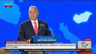 Orbán Viktor beszéde a Nemzeti Közszolgálati Egyetemen - HÍR TV