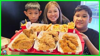 แข่งกินจุ ไก่ทอด KFC บิ๊กซี บ้านโป่ง ราชบุรี | น้องบีม