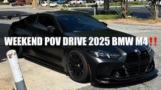 POV 2025 BMW M4 COMPETITION SUNDAY DRIVE TO THE MONTHLY BMW MEET! #bmwm #m4 #m3 #g80 #g82 #carmeet