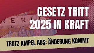 2025- eine wichtige historische Änderung die alle Rentner betrifft