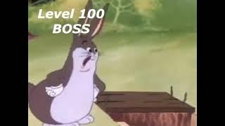 Big chungus Lvl 1 crook vs Lvl 100 boss