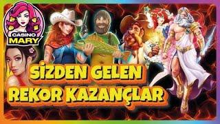 SLOT OYUNLARI SİZDEN GELEN REKOR KAZANÇLAR SERİSİ VOL 1  Casino Mary  #casino #slots #slotoyunlari