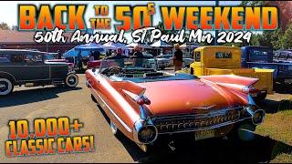 INCREDIBLE CLASSIC CARS!! Back to the 50s Classic Car Show! 2024. Hot Rods, Street Rods, Muscle Car.