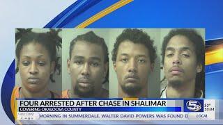 VIDEO: Chase leads to 4 arrests in Okaloosa County