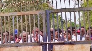 High Tension  at SVVU colleges || Main gates are been closed by students!!