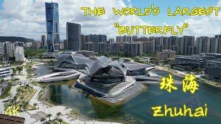 4K|航拍珠海金湾市民艺术中心-The world's largest "butterfly" #dji mini3 pro